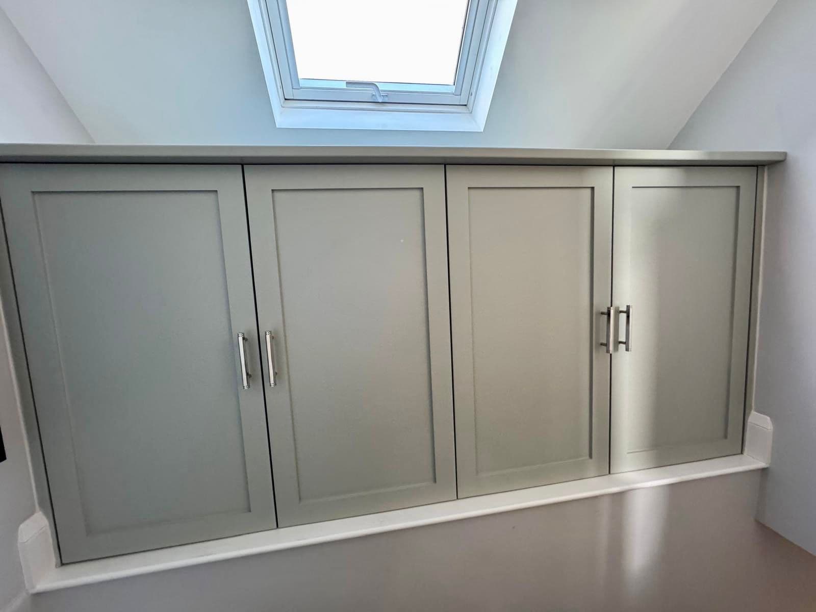 Custom fitted wardrobe with modern design and ample storage space